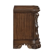 Gony Nightstand- 2 Drawers- Traditional Carving- Gold Accents- Dark Brown