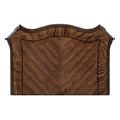 Gony Nightstand- 2 Drawers- Traditional Carving- Gold Accents- Dark Brown