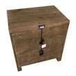 Masi Nightstand- 2 Drawers- Built-In USB Ports- Transitional Style- Brown