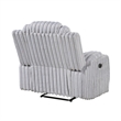 Phil Tab-Pull Recliner Chair with Cup Holders- Light Gray Corduroy