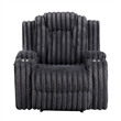 Phil Tab-Pull Recliner Chair with Cup Holders- Dark Gray Corduroy