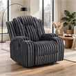 Phil Tab-Pull Recliner Chair with Cup Holders- Dark Gray Corduroy