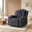 Phil Tab-Pull Recliner Chair with Cup Holders- Dark Gray Corduroy