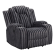 Phil Tab-Pull Recliner Chair with Cup Holders- Dark Gray Corduroy