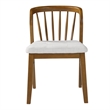 Mitch Windsor-Style Dining Chairs- Set of 2- Rubberwood- Beige Seat