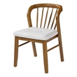 Mitch Windsor-Style Dining Chairs- Set of 2- Rubberwood- Beige Seat