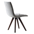 Kayra Dining Chairs with Solid Wood Legs- Set of 2- Gray Fabric