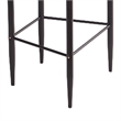 Avime Modern Barstool Chair- Set of 2- Gold Metal Armrests- Gray Fabric