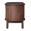TV Media Cabinet- Fluted Sliding Doors- Drop Down Door- Dark Brown 67 Inch