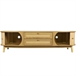 Vayu TV Media Cabinet- 2 Sliding Doors- 2 Drawers- Natural Brown 67 Inch