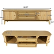 Vayu TV Media Cabinet- 2 Sliding Doors- 2 Drawers- Natural Brown 67 Inch