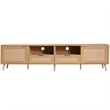 Yumi TV Media Cabinet- Rattan Doors w Drawers- Natural Brown 79 Inch