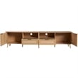 Yumi TV Media Cabinet- Rattan Doors w Drawers- Natural Brown 79 Inch