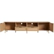 Yumi TV Media Cabinet- Rattan Doors w Drawers- Natural Brown 79 Inch