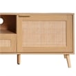 Yumi TV Media Cabinet- Rattan Doors w Drawers- Natural Brown 79 Inch