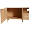Yumi TV Media Cabinet- Rattan Doors w Drawers- Natural Brown 79 Inch