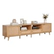 Yumi TV Media Cabinet- Rattan Doors w Drawers- Natural Brown 79 Inch