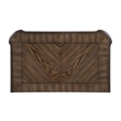 Bucky Nightstand with 2 Dovetail Drawers- Molding Details- Brown Wood