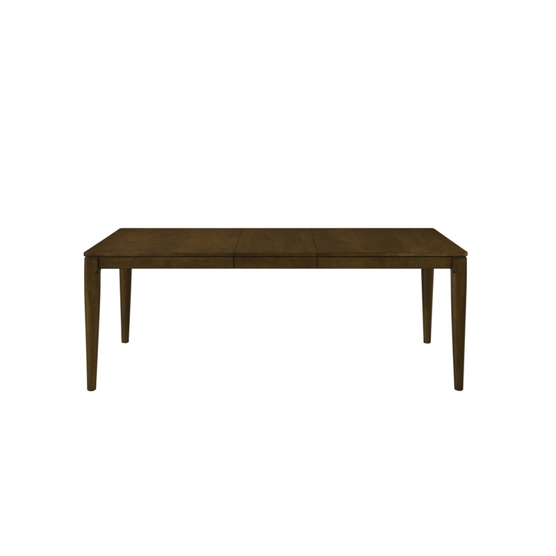 Andre Dining Table with Self-Storing Extension Leaf- Brown Wood- 63-91 Inch