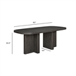 Bendy Modern Oval Dining Table- Dual Pedestal Base- Dark Brown- 82 Inch