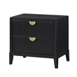 California King Bedroom Set- Black and Gold- 3 Piece Set with 2 Nightstands