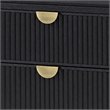 California King Bedroom Set- Black and Gold- 3 Piece Set with 2 Nightstands