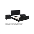 California King Bedroom Set- Black and Gold- 3 Piece Set with 2 Nightstands