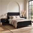 California King Bedroom Set- Black and Gold- 3 Piece Set with 2 Nightstands