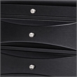 Queen Bedroom Set- Upholstered- Black- 3 Piece Set with 2 Nightstands