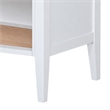 Queen Bedroom Set- White and Beige- 2 Piece Set with Nightstand