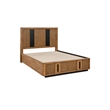 King Bedroom Set- Brown and Black- 3 Piece Set with 2 Nightstands