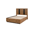 King Bedroom Set- Brown and Black- 3 Piece Set with 2 Nightstands