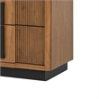King Bedroom Set- Brown and Black- 3 Piece Set with 2 Nightstands