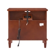 Cyna Nightstand with USB Ports- 2 Drawers and Shelf- Walnut Brown Wood