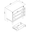 Cyna Nightstand with USB Ports- 2 Drawers and Shelf- Walnut Brown Wood