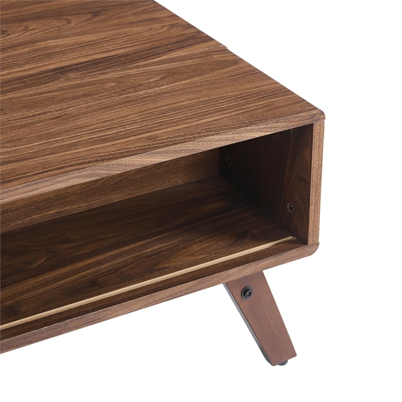 Dolly Mid-Century Lift Top Coffee Table- Hidden Storage- Walnut MDF 39 Inch