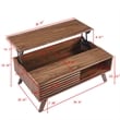Dolly Mid-Century Lift Top Coffee Table- Hidden Storage- Walnut MDF 39 Inch