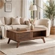 Dolly Mid-Century Lift Top Coffee Table- Hidden Storage- Walnut MDF 39 Inch