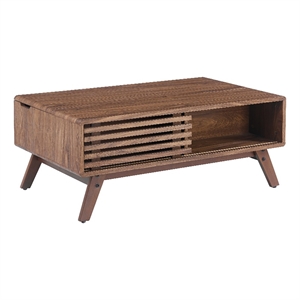 Dolly Mid-Century Lift Top Coffee Table- Hidden Storage- Walnut MDF 39 Inch