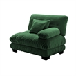 Erico Modular Sofa with Pillows and LSF Arm- Green Chenille 47 Inch