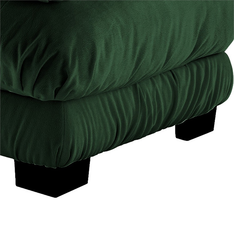Erico Modular Sofa with Pillows and LSF Arm- Green Chenille 47 Inch