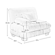 Erico Modular Sofa with Pillows and LSF Arm- Green Chenille 47 Inch