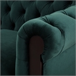 Veso Chesterfield Loveseat- Tufted Velvet- Forest Green- 60 Inch