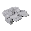 Phil Reclining Loveseat- Console and Cup Holders- Light Gray Corduroy