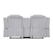 Phil Reclining Loveseat- Console and Cup Holders- Light Gray Corduroy