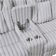 Phil Reclining Loveseat- Console and Cup Holders- Light Gray Corduroy