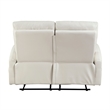 Henly Double Reclining Loveseat- Magazine Pockets- Beige Faux Leather