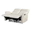 Henly Double Reclining Loveseat- Magazine Pockets- Beige Faux Leather