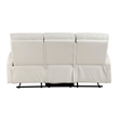 Henly Double Reclining Sofa with Magazine Pockets- Beige Faux Leather
