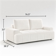Brenda Loveseat- Reversible Cushions- Faux Wood Feet- Beige Chenille